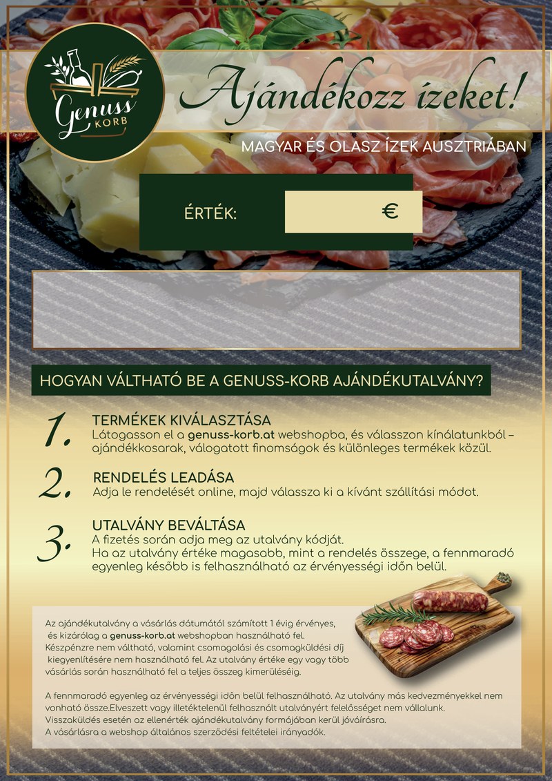 Utalvány sablon