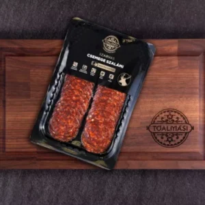 Tóalmási szeletelt CSEMEGE szarvas szalámi 80g