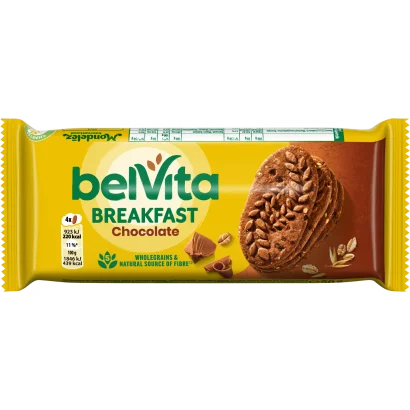 Belvita kakaós, gabonás, omlós keksz csokoládédarabokkal 50 g