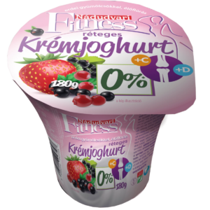 Nádudvari Fitness élőflórás, réteges krémjoghurt erdei gyümölcsökkel 180 g