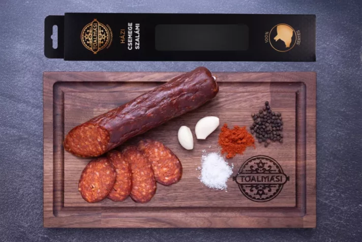Tóalmási CSEMEGE kézműves Sertés szalámi (470g)