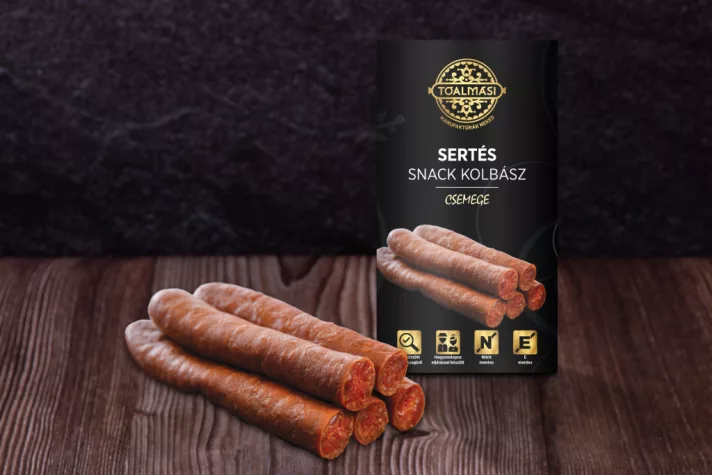 Tóalmási - csemege sertés snack kolbász 150g/csomag